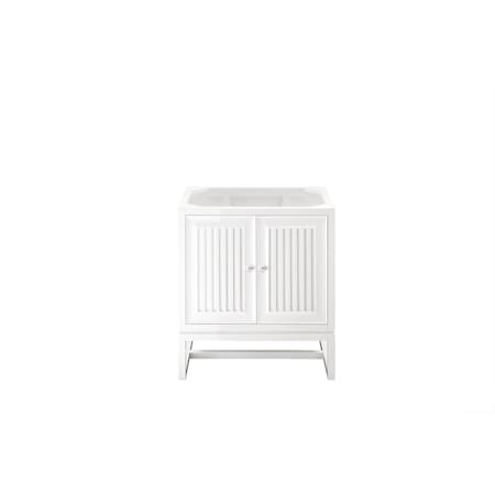 James Martin Vanities Athens 30in Single Vanity Cabinet, Glossy White E645-V30-GW